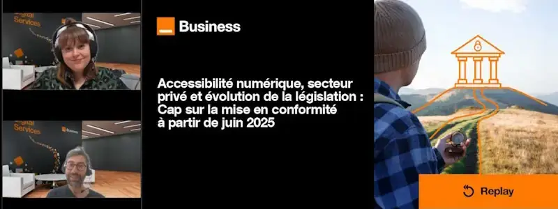 Copie d'écran du webinar : Accessibilité numérique, secteur privé et évolution de la législation